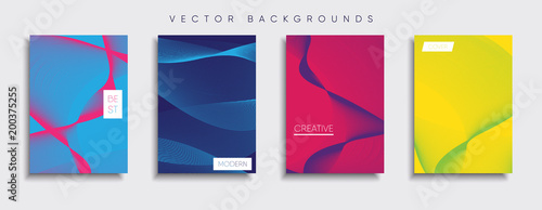 Vector cover designs. Future Poster template. Smartphone modern background set.