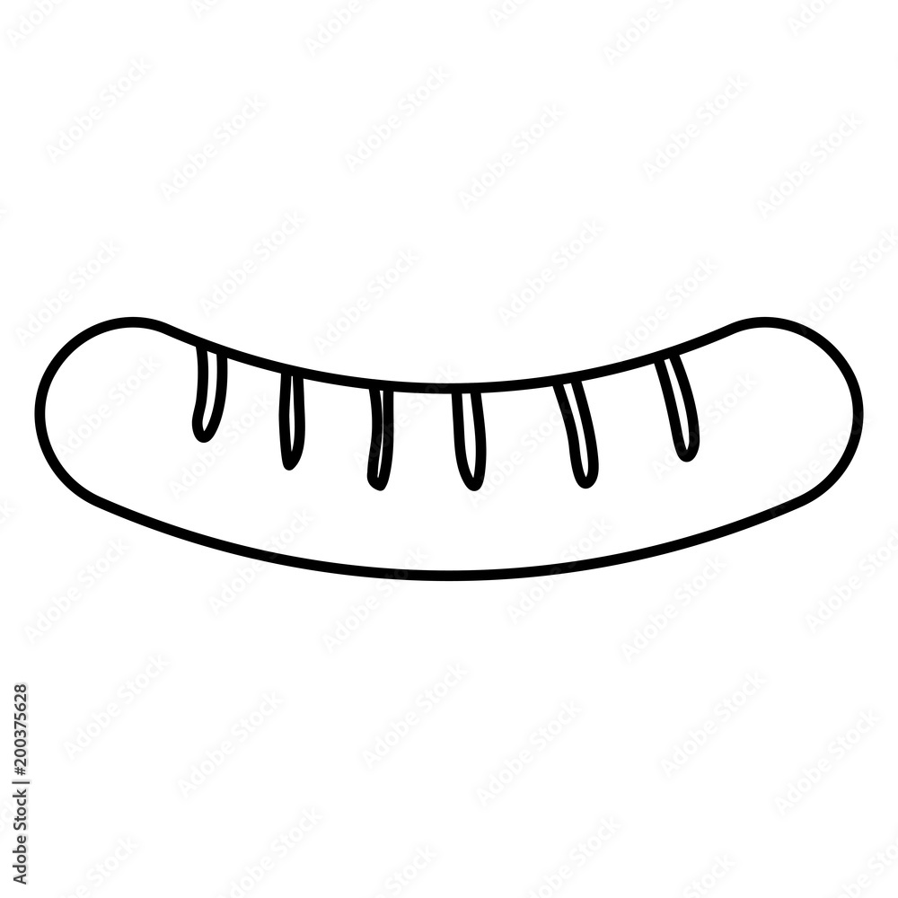 delicious sausage grill icon vector illustration design