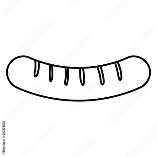 delicious sausage grill icon vector illustration design