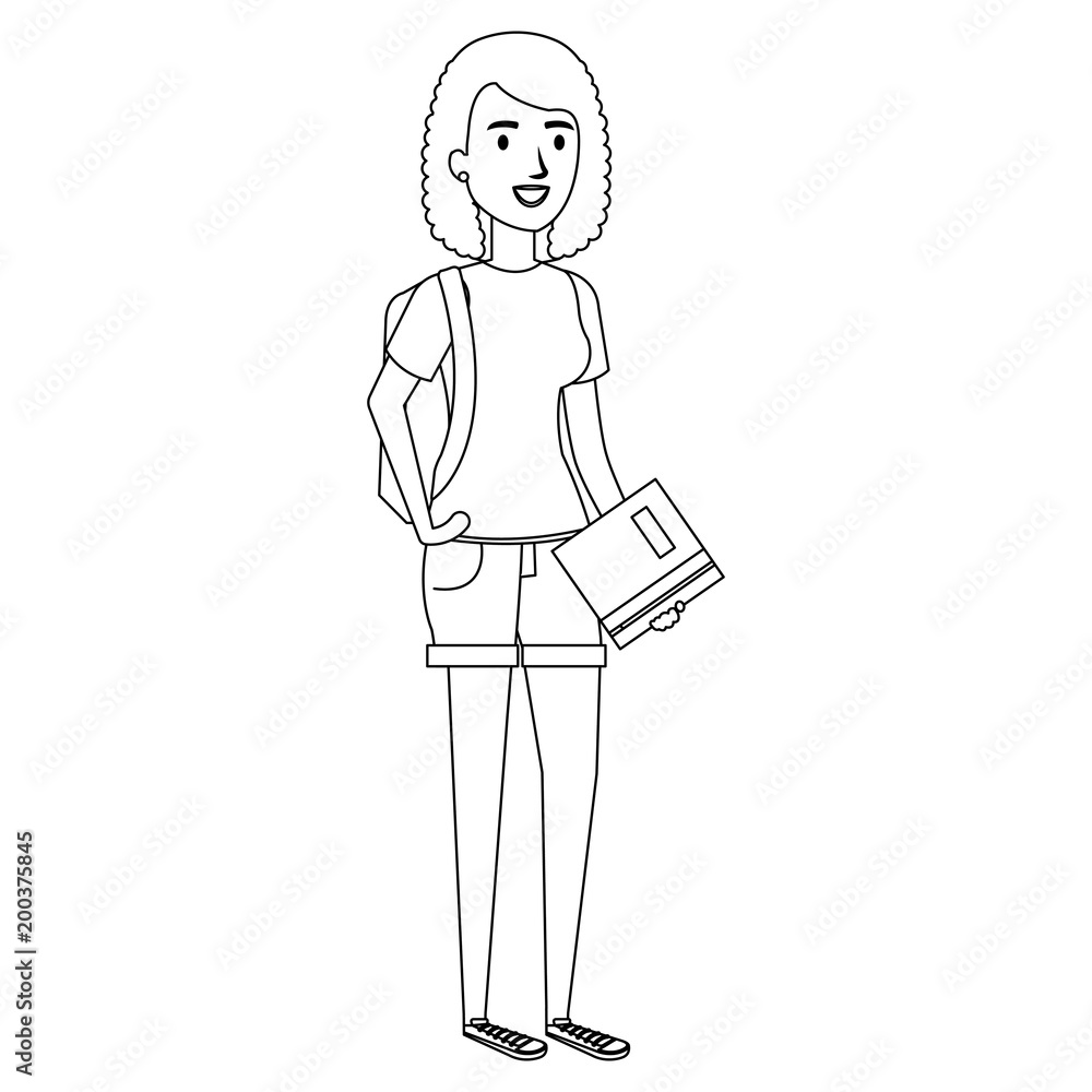 woman student avatar character vector illustration design woman student avatar character vector illustration design