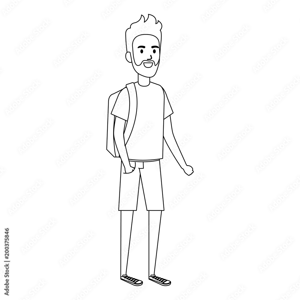 man student avatar character vector illustration design man student avatar character vector illustration design
