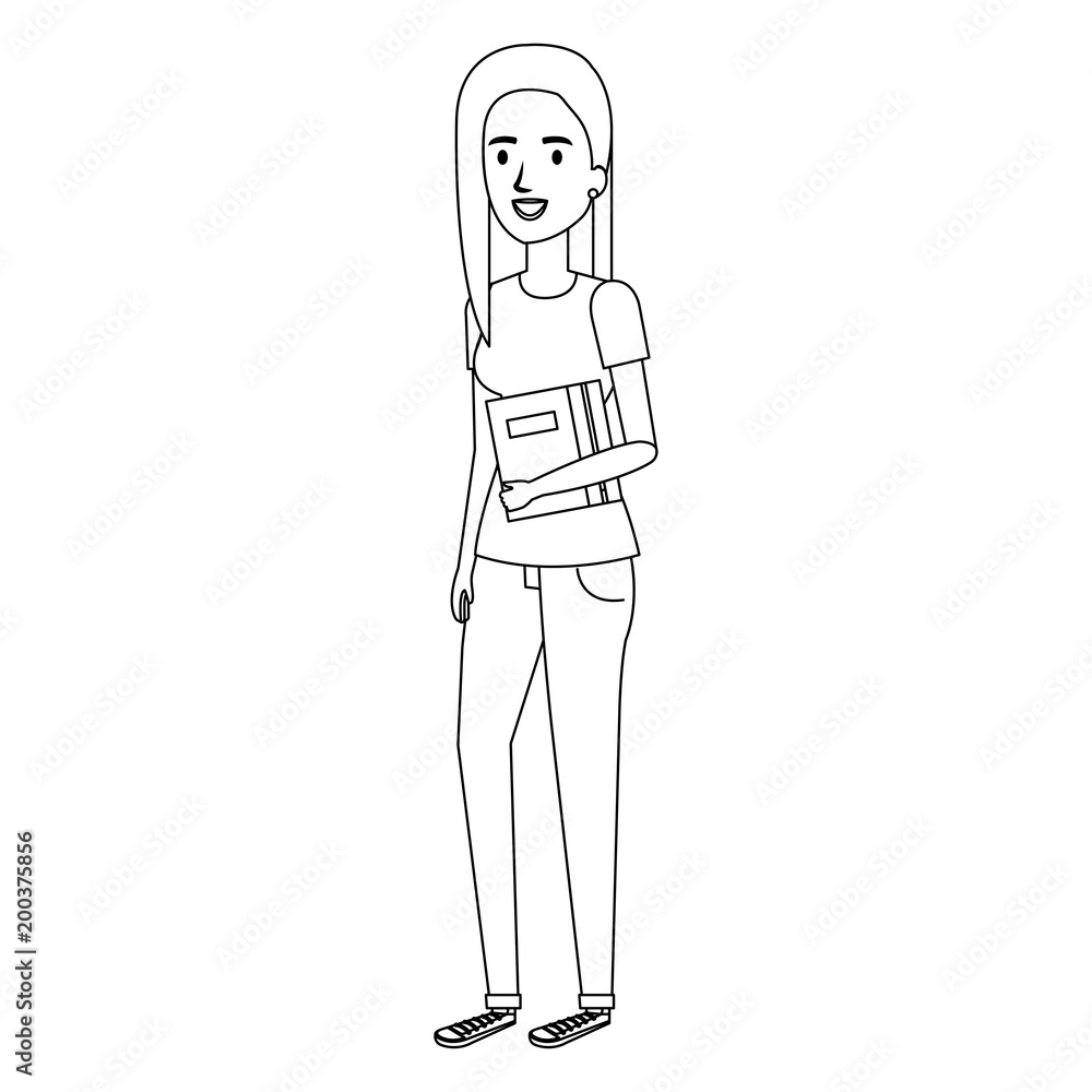 woman student avatar character vector illustration design woman student avatar character vector illustration design