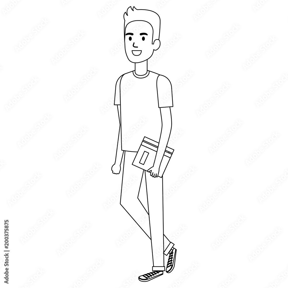 man student avatar character vector illustration design man student avatar character vector illustration design