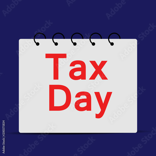 Illustration of background for USA Tax day