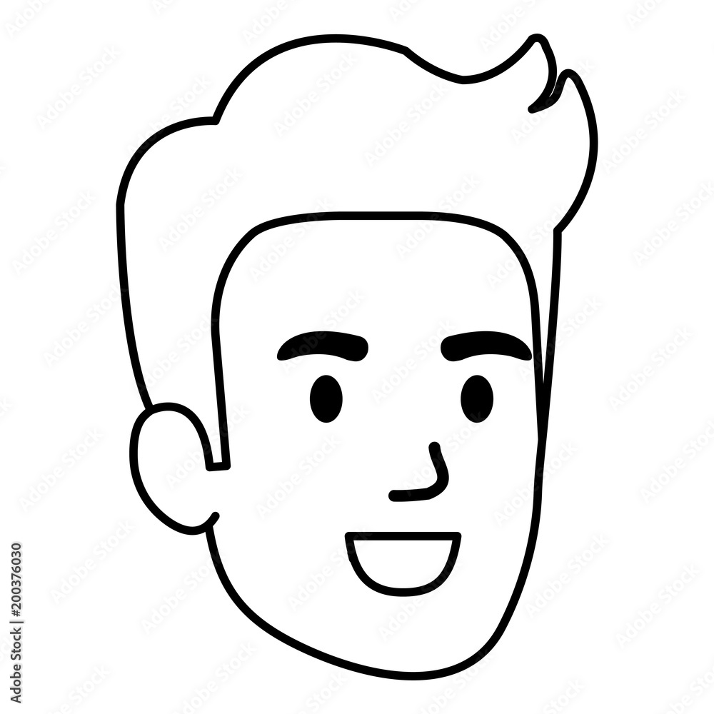 young man head avatar character vector illustration design young man head avatar character vector illustration design