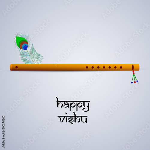 illustration of Indian State kerala Hindu festival Vishu Background 