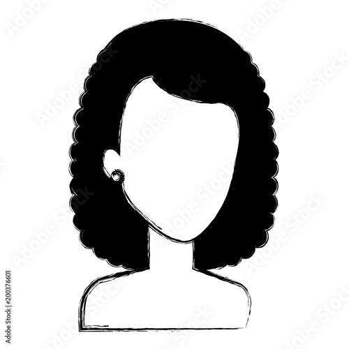 beautiful and young woman shirtless character vector illustration design