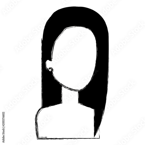 beautiful and young woman shirtless character vector illustration design