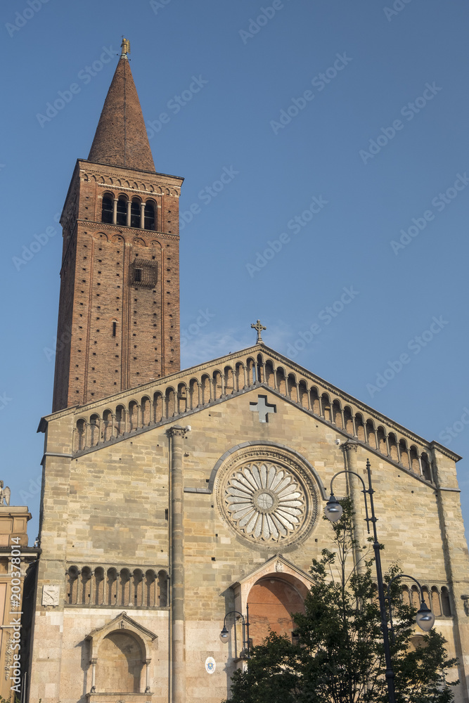Historic cathedral in Piacenza, Italy
