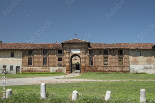 Borghetto Lodigiano (Italy): historic farm photo