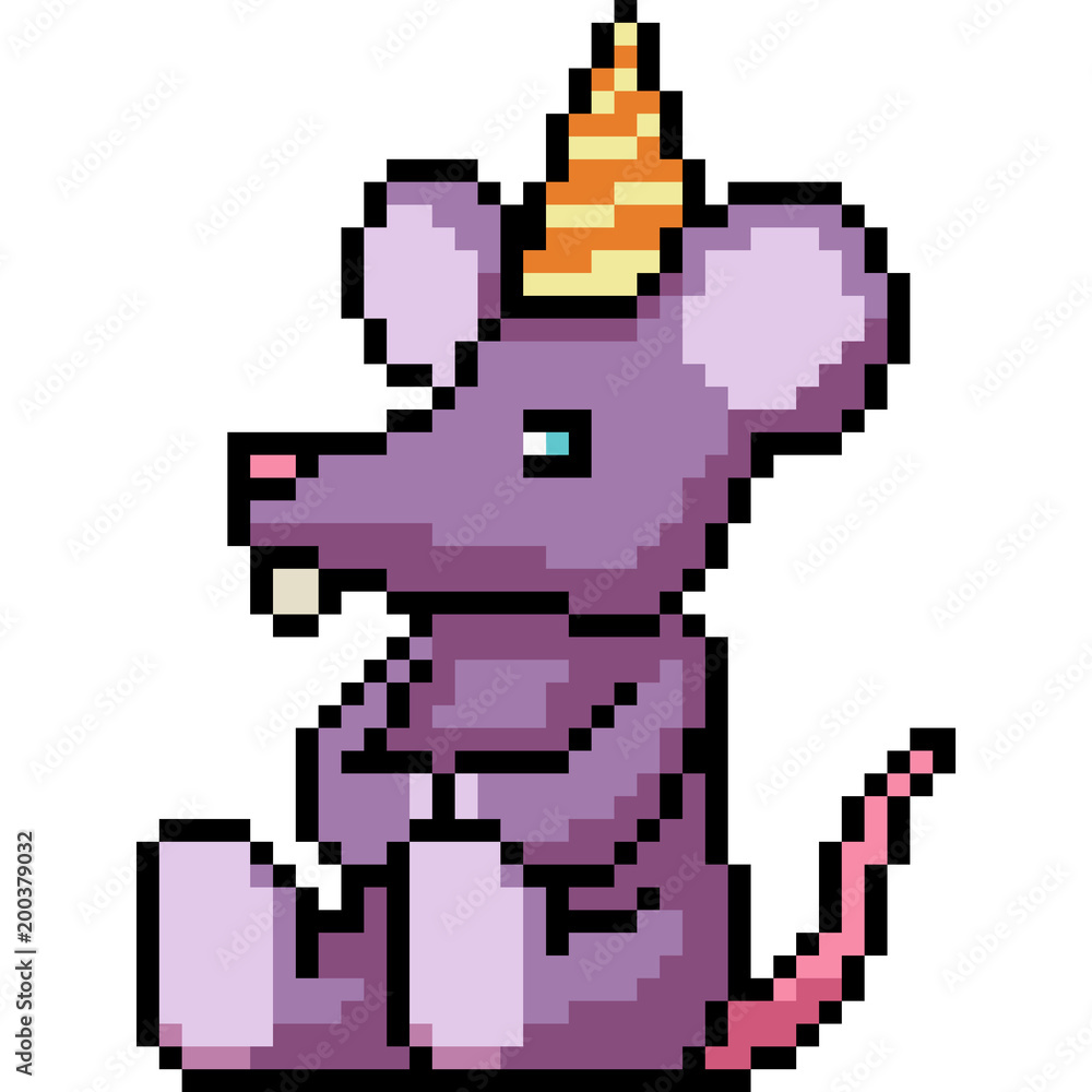 Fototapeta premium vector pixel art mouse