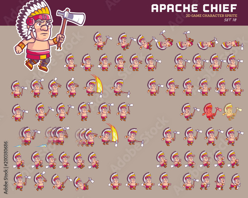 Apache Cartoon Game Character Animation Sprite