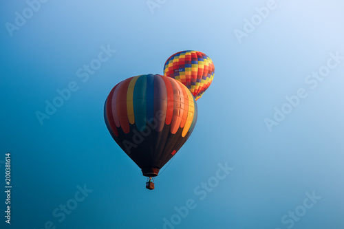 Colorful Air Balloon on a clear blue sky