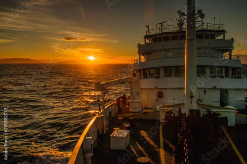 Enroute from Westpoint Island to Port Stanley, the Falklands, we encountered this really wonderful sunset. photo