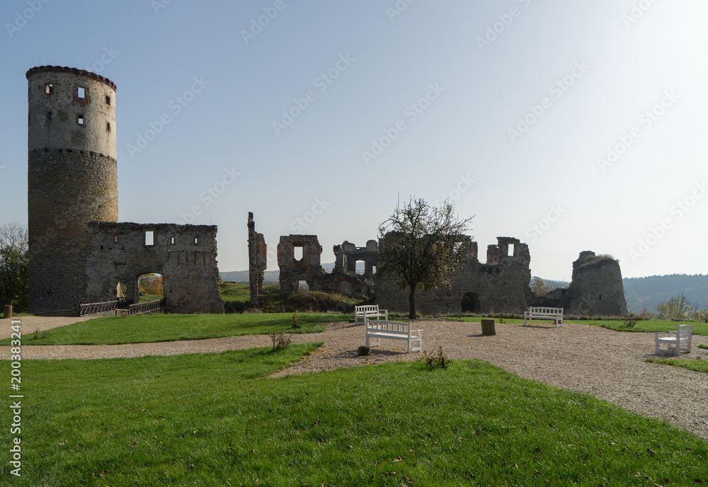 Ruins of Zviretice Castle, Central Bohemian Region, Czech Republic.