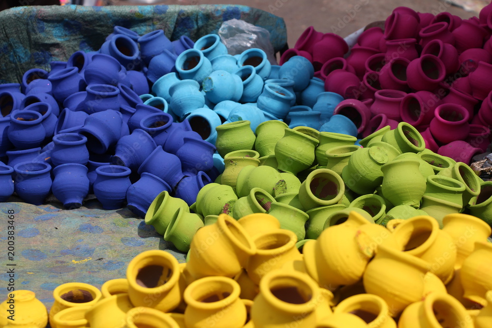 Fototapeta premium Colored Pots