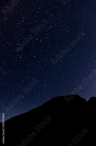 Mountains under the stars