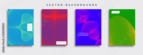 Obraz na płótnie Vector cover designs. Future Poster template. Smartphone modern background set. w salonie