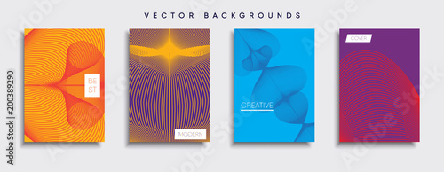 Obraz na płótnie Vector cover designs. Future Poster template. Smartphone modern background set. w salonie