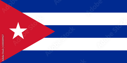 Cuba flag standard proportion color mode RGB