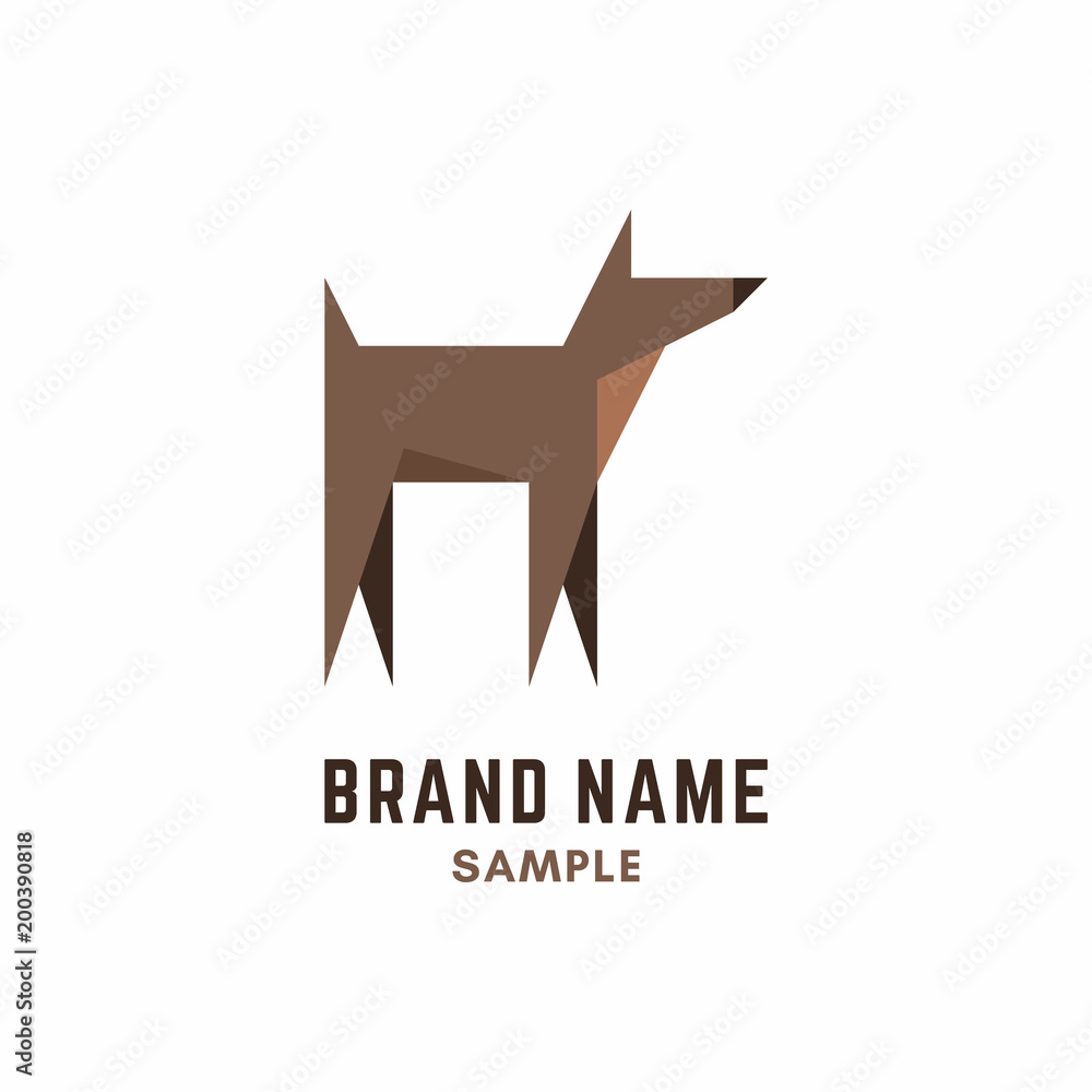Obraz premium Dog logo for dog club or shop. Vector illustration