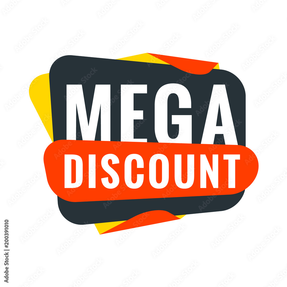 Sale bunner template. Vector design element for your promotion. Red, yellow and blue color theme. Rounded speech bubble Sale bunner template. Vector design element for your promotion. Red, yellow and blue color theme. Rounded speech bubble