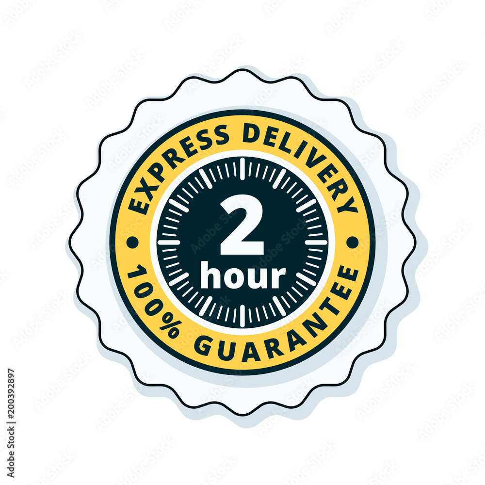 2 Hour Express Delivery illustration 2 Hour Express Delivery illustration