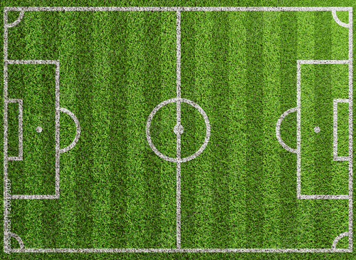 Fußball Spielfeld Textur von oben mit Gras