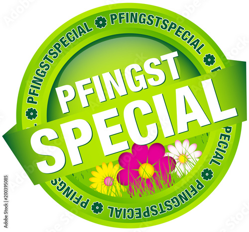 Button Banner "Pfingstspecial" grün/pink