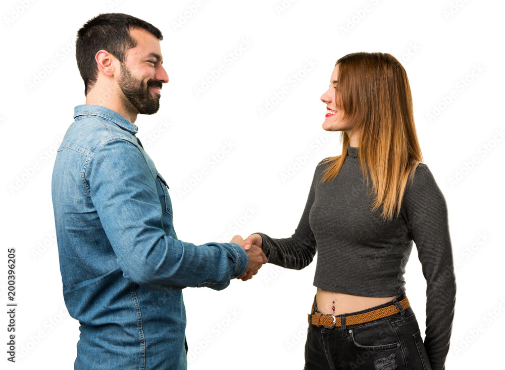 Man and woman making a deal Man and woman making a deal