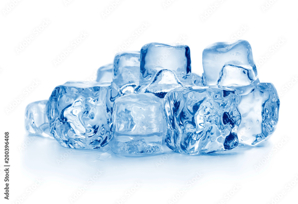 Heap of ice cubes on white background Heap of ice cubes on white background