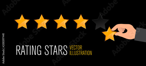rating stars vector illustration