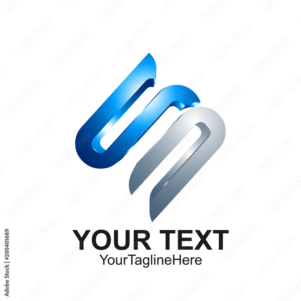 Letter S logo design template colored silver blue 3d design for business and company identity. Abstract initial S alphabet logo element. Letter S logo design template colored silver blue 3d design for business and company identity. Abstract initial S alphabet logo element.