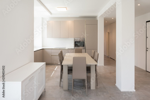 Minimal kitchen in a modern apartment