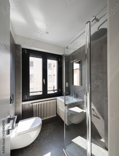 Modern bathroom with large tiles © alexandre zveiger