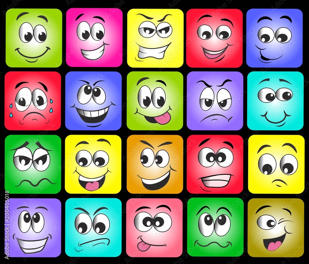emotion set. emoji set. vector illustration emotion set. emoji set. vector illustration