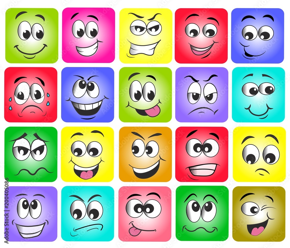 emotion set. emoji set. vector illustration emotion set. emoji set. vector illustration