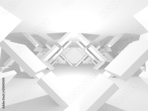Abstract Modern White Architecture Background