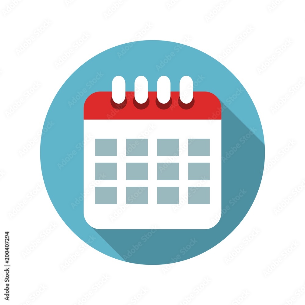Spiral calendar page with 12 months. Medern icon isolated on white background Spiral calendar page with 12 months. Medern icon isolated on white background