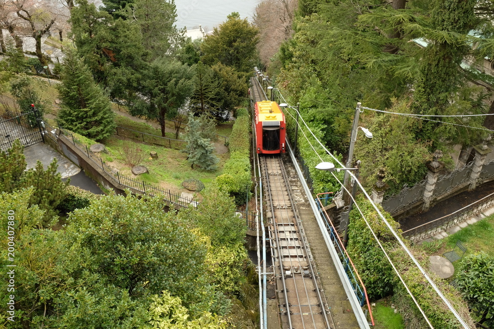 Fototapeta premium rack railway mountain train
