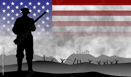 Принти на полотні commemoration of the centenary of the great war, USA