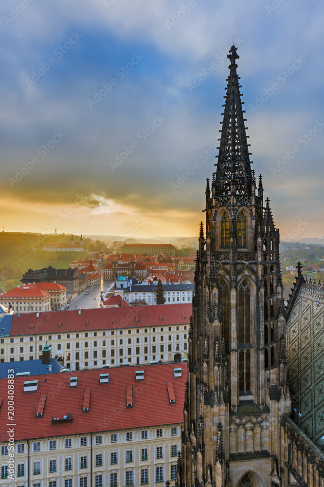 Obraz premium Saint Vitus cathedral in Prague - Czech Republic