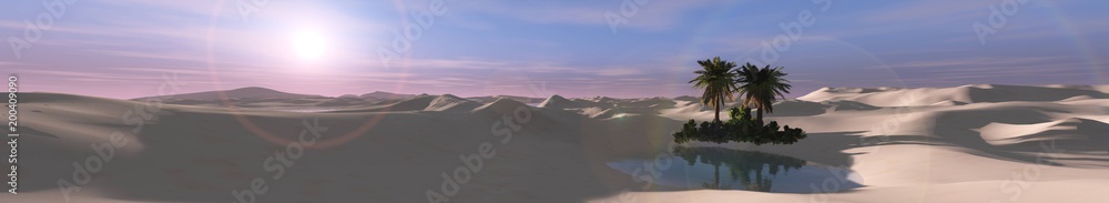 oasis at sunset in the sandy desert,
3D rendering
oasis at sunset in the sandy desert,
3D rendering