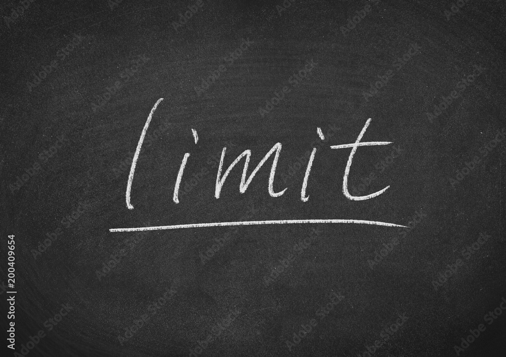 Obraz premium limit concept word on a blackboard background