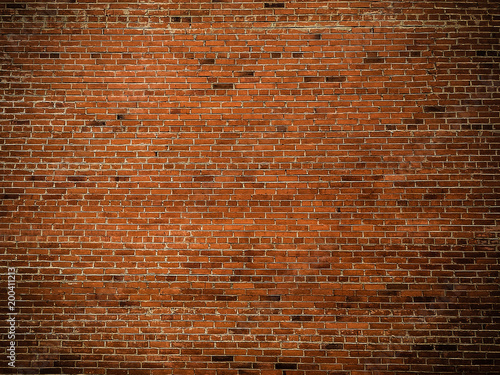 old weathered red brick wall wide texture background