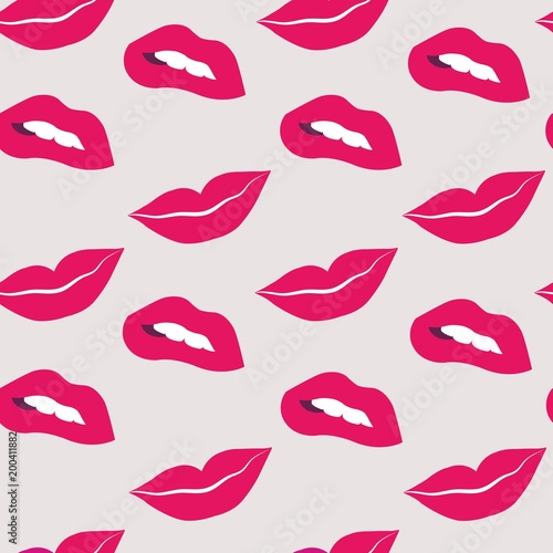 lip pattern. lips and mouth vector illustration