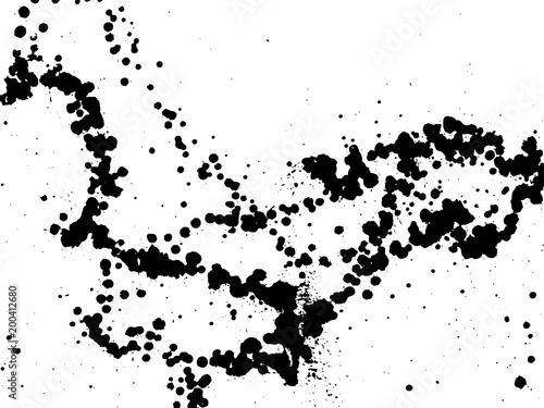 Hand-made grunge texture. Abstract ink drops background. Black and white grunge illustration. Vector watercolor artwork pattern.