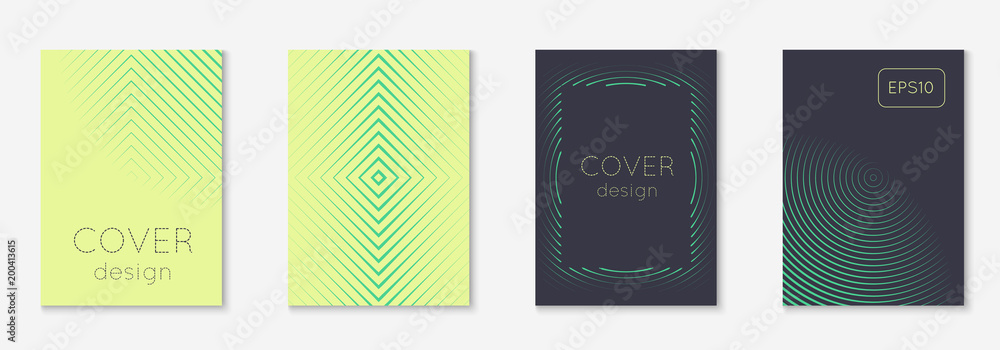 Fototapeta Abstract covers set. Minimal trendy vector with halftone gradients. Geometric future template for flyer, poster, brochure and invitation. Minimalistic colorful cover. Abstract EPS 10 illustration.