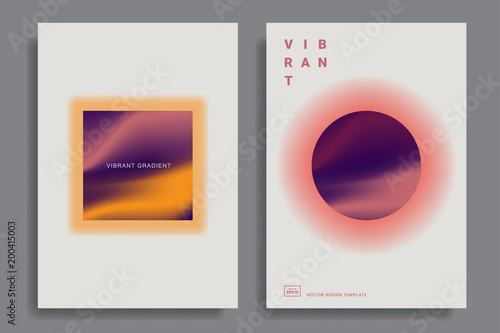 design templates with vibrant gradient shapes