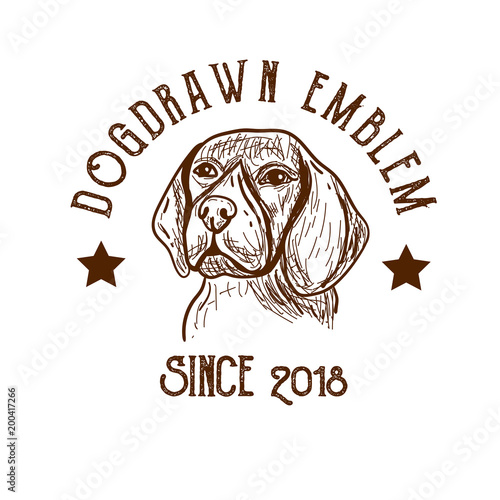 Dog handdrawn, drawing dog